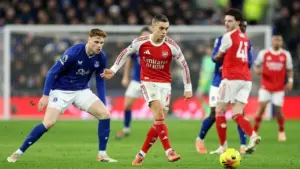 Arsenal Rebut Puncak Klasemen Liga Inggris Usai Kalahkan Everton 1-0