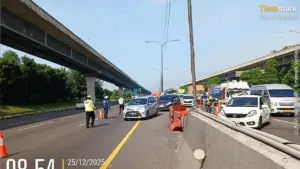 Libur Nataru: Contraflow Berlaku di Tol Japek Km 47-65 Arah Cikampek