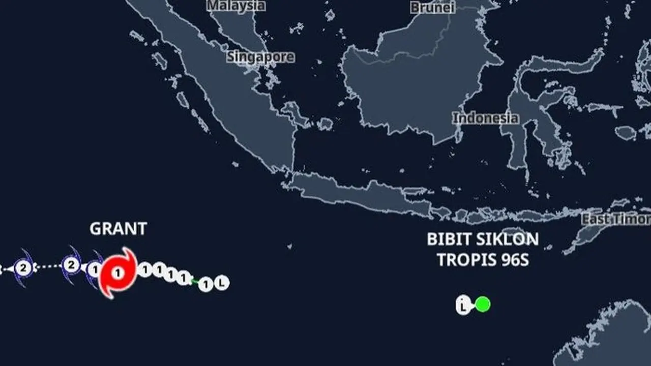 BMKG Deteksi Bibit Siklon Tropis Baru 96S di Samudra Hindia Selatan NTB, Waspadai Cuaca Ekstrem BMKG Deteksi Bibit Siklon Tropis Baru 96S di Samudra Hindia Selatan NTB, Waspadai Cuaca Ekstrem
