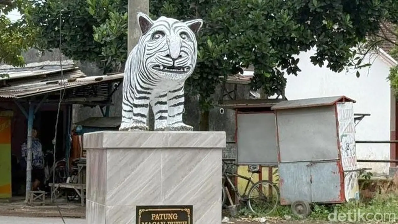 Patung Macan Putih Kediri Viral, Warganet Sebut Mirip Zebra dan Kuda Nil Patung Macan Putih Kediri Viral, Warganet Sebut Mirip Zebra dan Kuda Nil