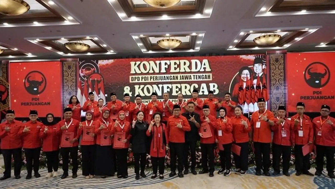 Megawati Pimpin Konferda PDIP Jateng, Dolfie OFP Jabat Ketua, Pinka Haprani Masuk Kepengurusan