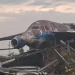 Angin Puting Beliung di Bogor Terbangkan Sayap Pesawat Bekas, Timpa Rumah Warga