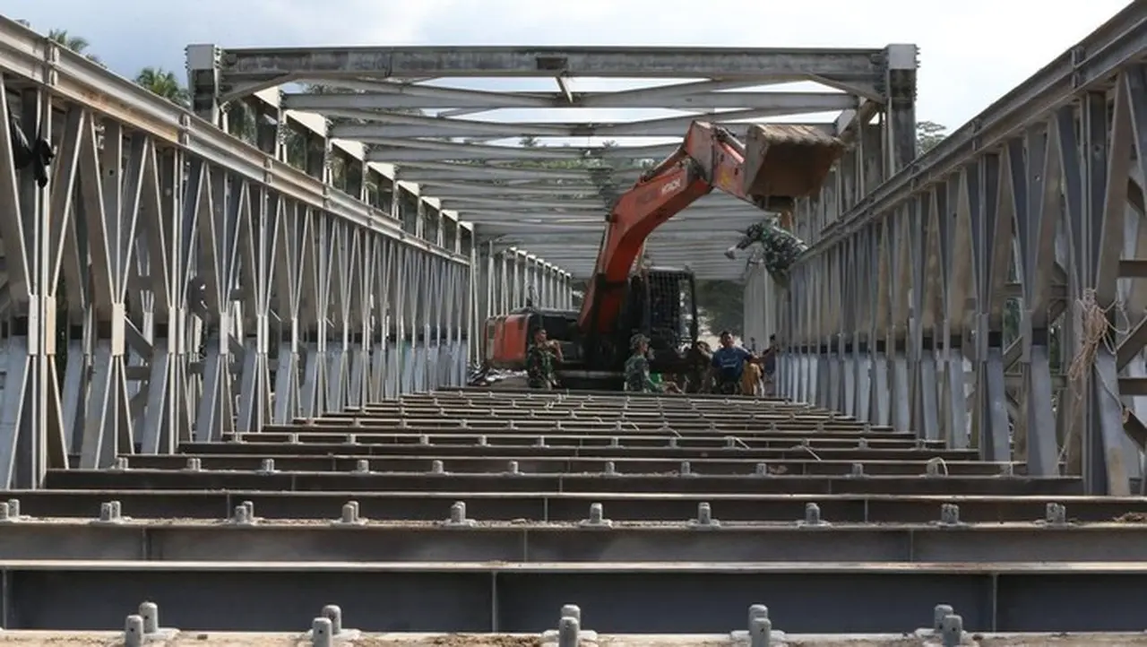 TNI AD Pastikan Baut Jembatan Bailey Aceh yang Hilang Telah Terpasang Kembali