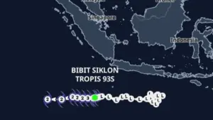 BMKG: Bibit Siklon 93S Menjauh, Namun Tetap Berpotensi Pengaruhi Cuaca Ekstrem RI