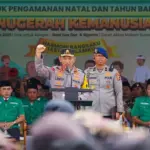 Kapolri Pimpin Apel Kebangsaan Banser, Perkuat Sinergi Pengamanan Nataru di Cirebon