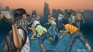 Tawuran Pecah di Jaktim, Polisi Bubarkan dengan Gas Air Mata Tanpa Korban