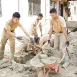 Praja IPDN Berjibaku Bersihkan Kantor Dinkes Aceh Tamiang, Progres Capai 80 Persen