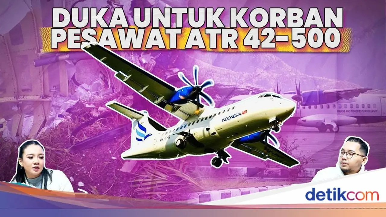 Pesawat ATR 42-500 Jatuh di Pangkep, Evakuasi Korban Terkendala Cuaca Buruk