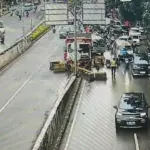 Truk Tabrak Pembatas Jalan Casablanca, Lalin ke Tanah Abang Masih Terhambat