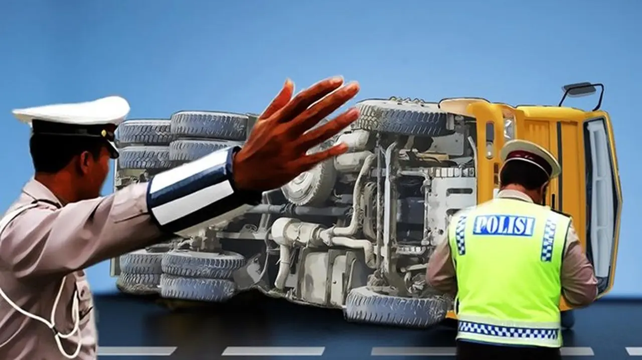 Truk Boks Terbalik di Tol Jagorawi Akibat Aquaplaning, Lalin Arah Jakarta Terganggu Truk Boks Terbalik di Tol Jagorawi Akibat Aquaplaning, Lalin Arah Jakarta Terganggu