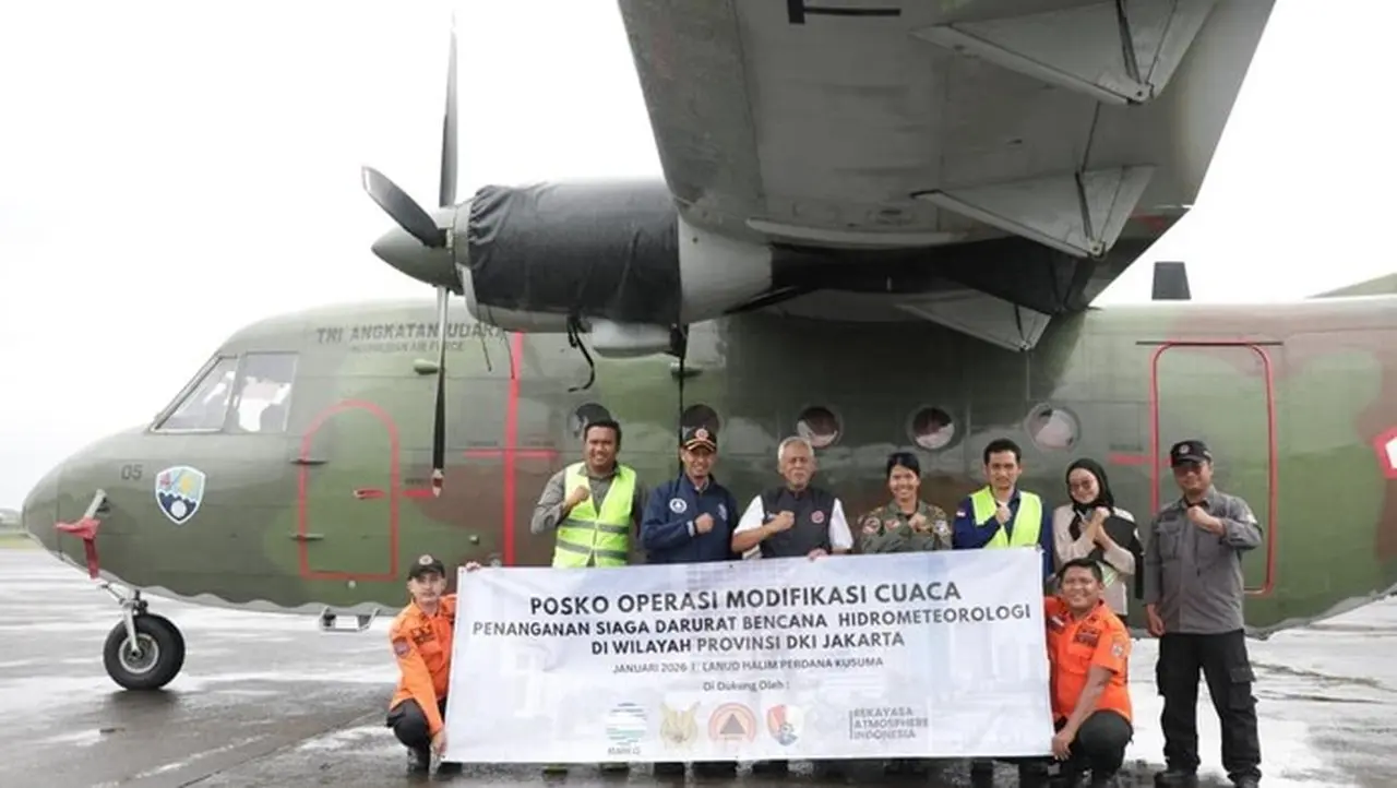 BPBD Jakarta Lanjutkan Operasi Modifikasi Cuaca Hari Terakhir untuk Antisipasi Banjir