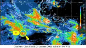 BMKG Deteksi Bibit Siklon Tropis Baru, Waspadai Hujan Lebat di Bengkulu-Jabar