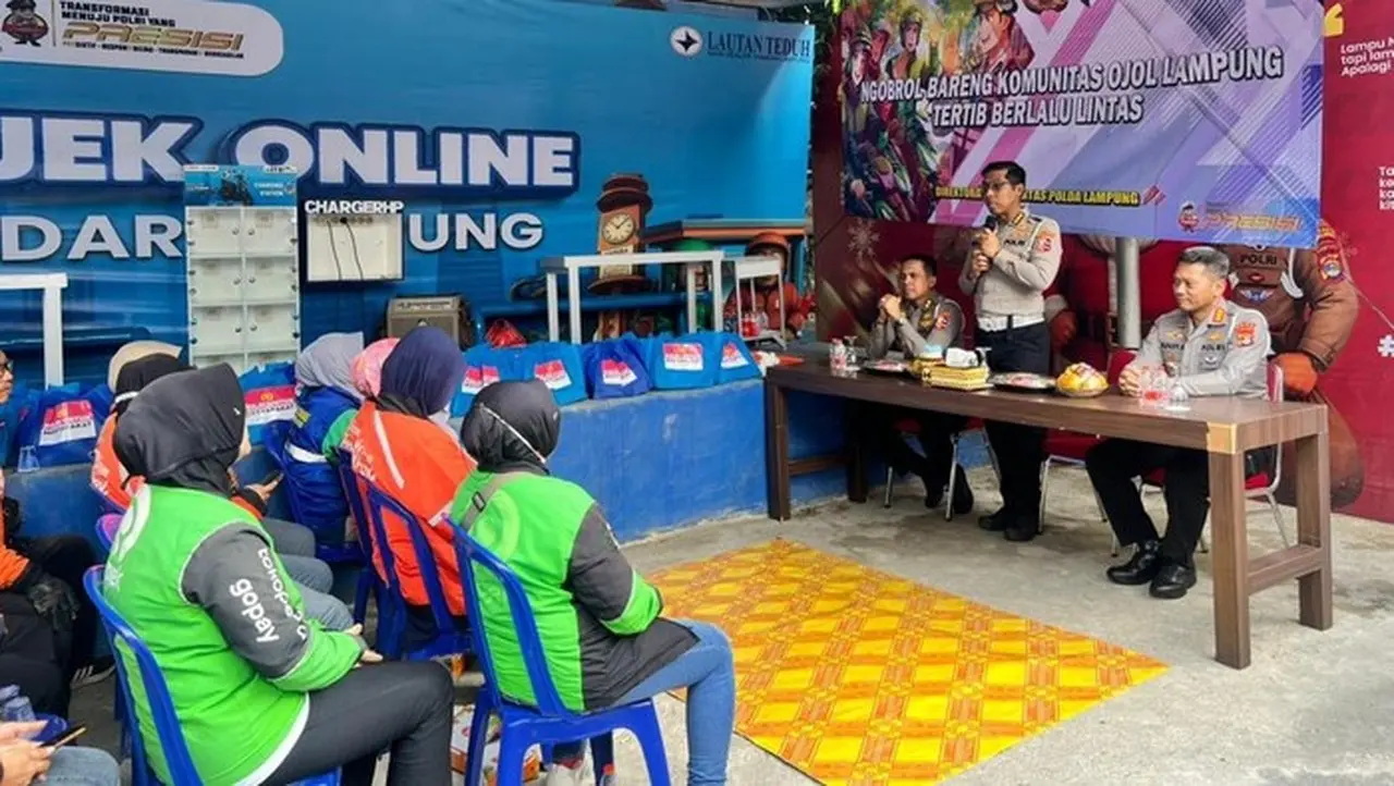 Korlantas Polri dan Polda Lampung Hadirkan Shelter Ojek Online di Bandar Lampung