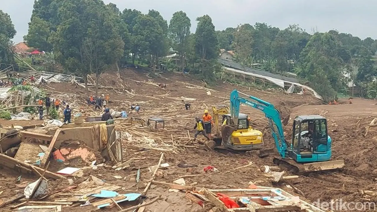 Longsor Cisarua: 53 Korban Tewas Dievakuasi, 27 Lainnya Masih dalam Pencarian