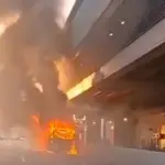 Bus Terbakar di Tol Japek Dekat Stasiun LRT Jatibening, Alarm Sempat Berbunyi