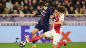 Babak Pertama Sengit: Monaco Unggul Cepat, PSG Bangkit Samakan Skor 2-2