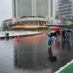 Warga Tetap Berolahraga di CFD HI Meski Hujan, “Biar Basah Sekalian”