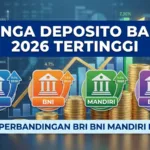 Bunga Deposito Bank 2026 Tertinggi, Ini Perbandingan BRI BNI Mandiri BCA