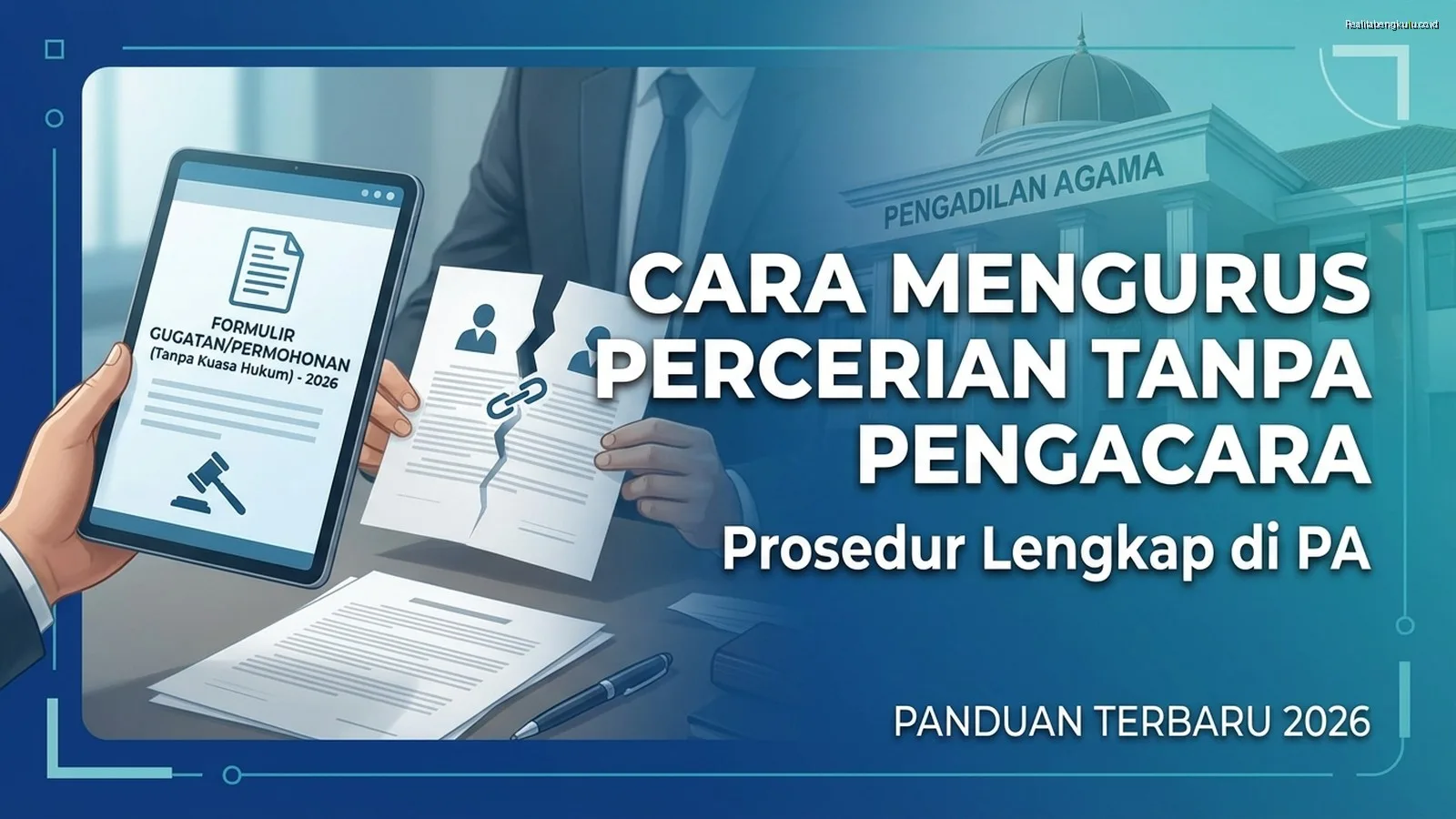 Cara Mengurus Perceraian Tanpa Pengacara 2026, Prosedur Lengkap di PA