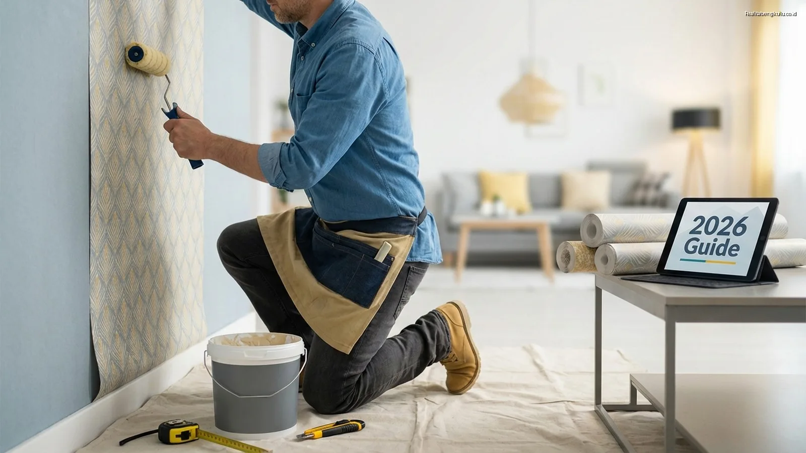 Pasang Wallpaper Dinding Sendiri: Panduan Hemat 2026
