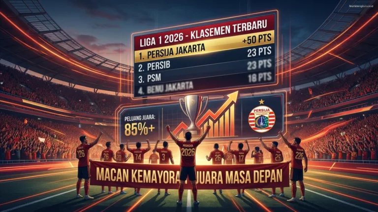 Persija Jakarta Liga 1 2026: Klasemen Terbaru & Peluang Juara Persija Jakarta Liga 1 2026: Klasemen Terbaru & Peluang Juara
