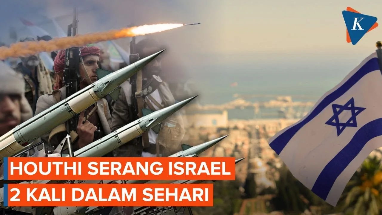 Houthi Serang Israel 2 Kali dalam 24 Jam, Resmi Masuk Perang Iran vs AS