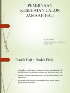 Jamaah Haji 2026 Wajib Jaga Kesehatan dari Sekarang