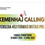 Mutasi PNS Kemenhaj 2026 – 453 Formasi Terbuka, Syarat & Cara Daftar Lengkap
