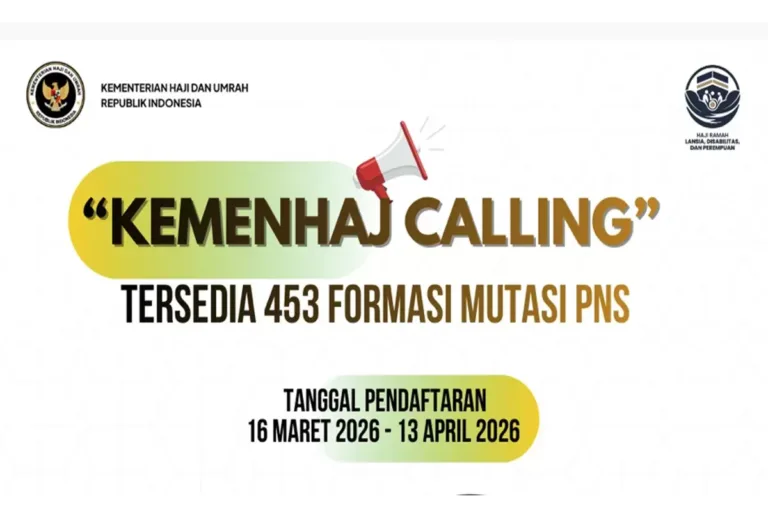 Mutasi PNS Kemenhaj 2026 – 453 Formasi Terbuka, Syarat & Cara Daftar Lengkap