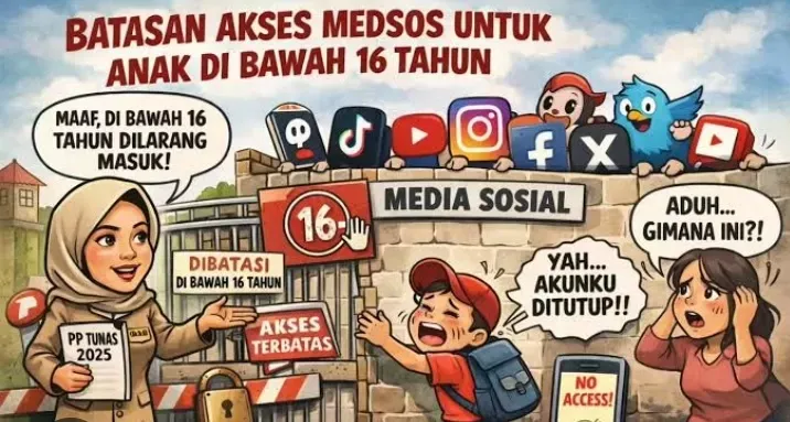Pembatasan Media Sosial Anak di Bawah 16 Tahun Resmi Berlaku 2026